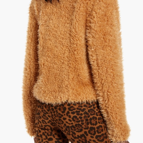 EUC BlankNYC Sahara Brown Faux Fur Teddy Jacket Coat Size Small - Picture 2 of 7